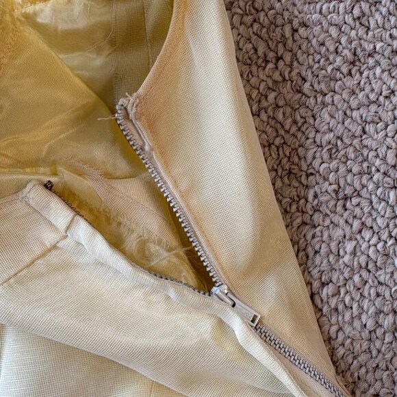 VTG Betty Lane Original 1950s Butter Yellow Cupcake Party Dress Rockabilly Pinup - Picture 5 of 15